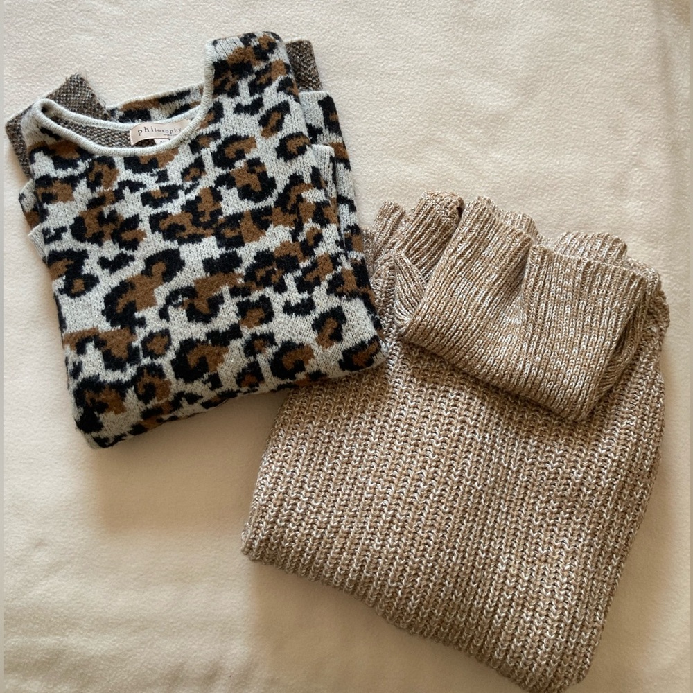 Philosophy oversized sweater bundle XS & S